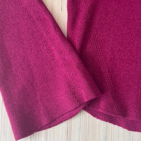 NWT MAEVE by Anthropologie sweater M bell sleeve square neck metallic holidays - Picture 3 of 8